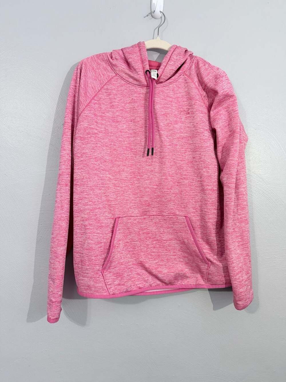 Under Armour ColdGear Hoodie Size XL Pink Fleece Pullover